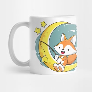 Fox at the moon Mug